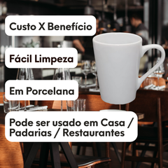 Caneca Copo Porcelana 240ml - A Gourmet