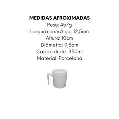 Caneca Porcelana 350ml - A Gourmet
