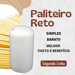 Paliteiro Reto Segunda Linha de Porcelana - A Gourmet