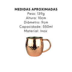 Caneca Moscow Mule em Aço Inox - A Gourmet