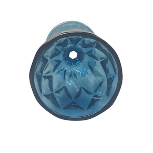 Taça Agua Diamond em Azul Vidro A Gourmet