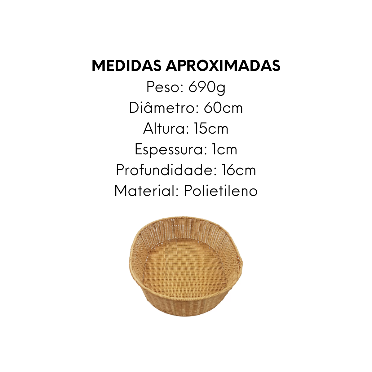 Cesta Para Pão Sintética Polietileno - A Gourmet