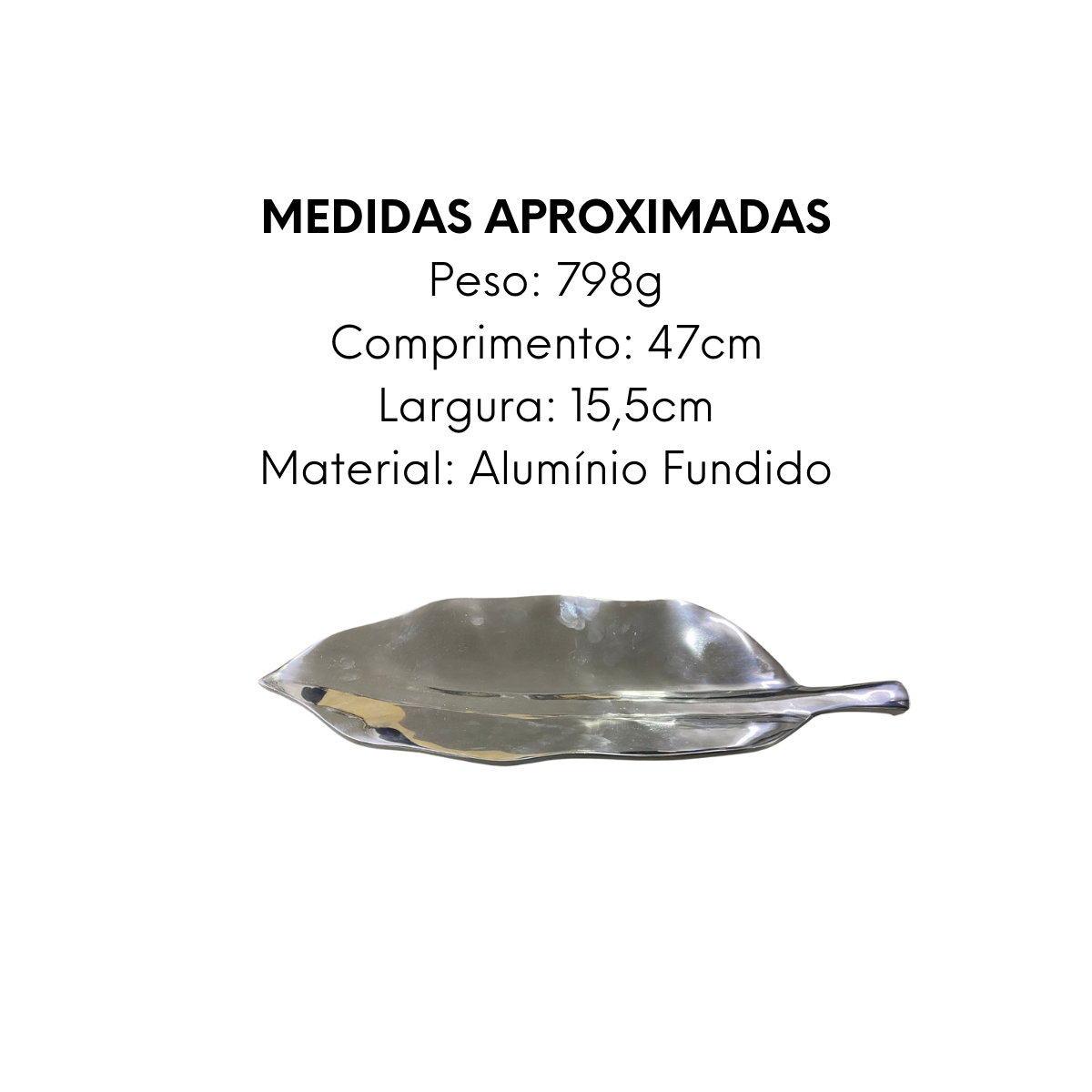 Travessa Folha Turim Aluminio - A Gourmet
