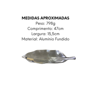 Travessa Folha Turim Aluminio - A Gourmet