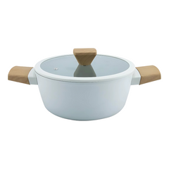 Caçarola Antiaderente Cinza Revestido Cerâmica - A Gourmet