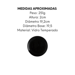 Prato de Sobremesa Meridional preto Redondo - A Gourmet