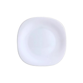 Prato de Sobremesa Branco Oasis Quadrado Vidro temperado - A Gourmet