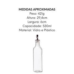 Galheteiro Firenze 530ml de Vidro Etilux