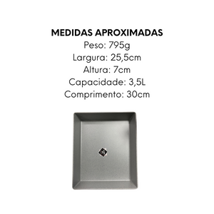 Travessa Cinza Buffet Melamina - A Gourmet