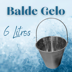 Balde de Gelo em Aço Inox 6L Com Alça unyhome