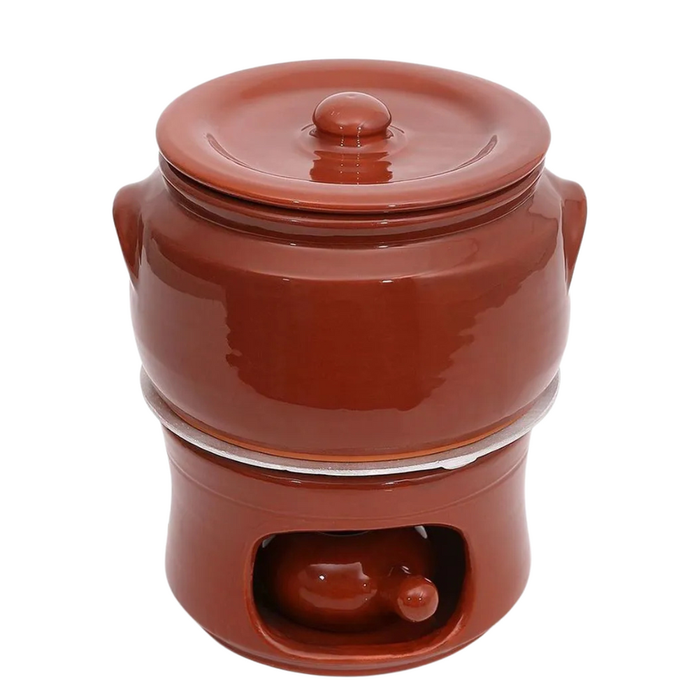 jogo rechaud de barro com fogareiro e chapa