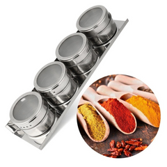 Porta Condimento Magnético 4 Potes KeHome