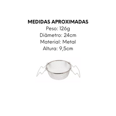 Cesto Para Fritura de Metal 24cm - A Gourmet