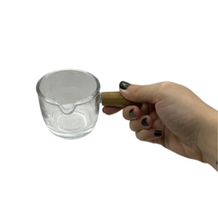 Molheira de Vidro Com Cabo Bambu - A Gourmet