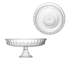 Prato Para Bolo de Vidro Angel - A Gourmet