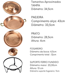 Rechaud Cobre N1 Com 5 Peças A Gourmet