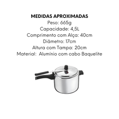 Panela de Pressão 4,5L Nacional - A Gourmet