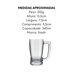 Caneca Taberna 340ml de Vidro Nadir