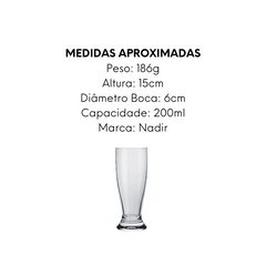 Copo de Vidro Chopp Munich 200ml Nadir