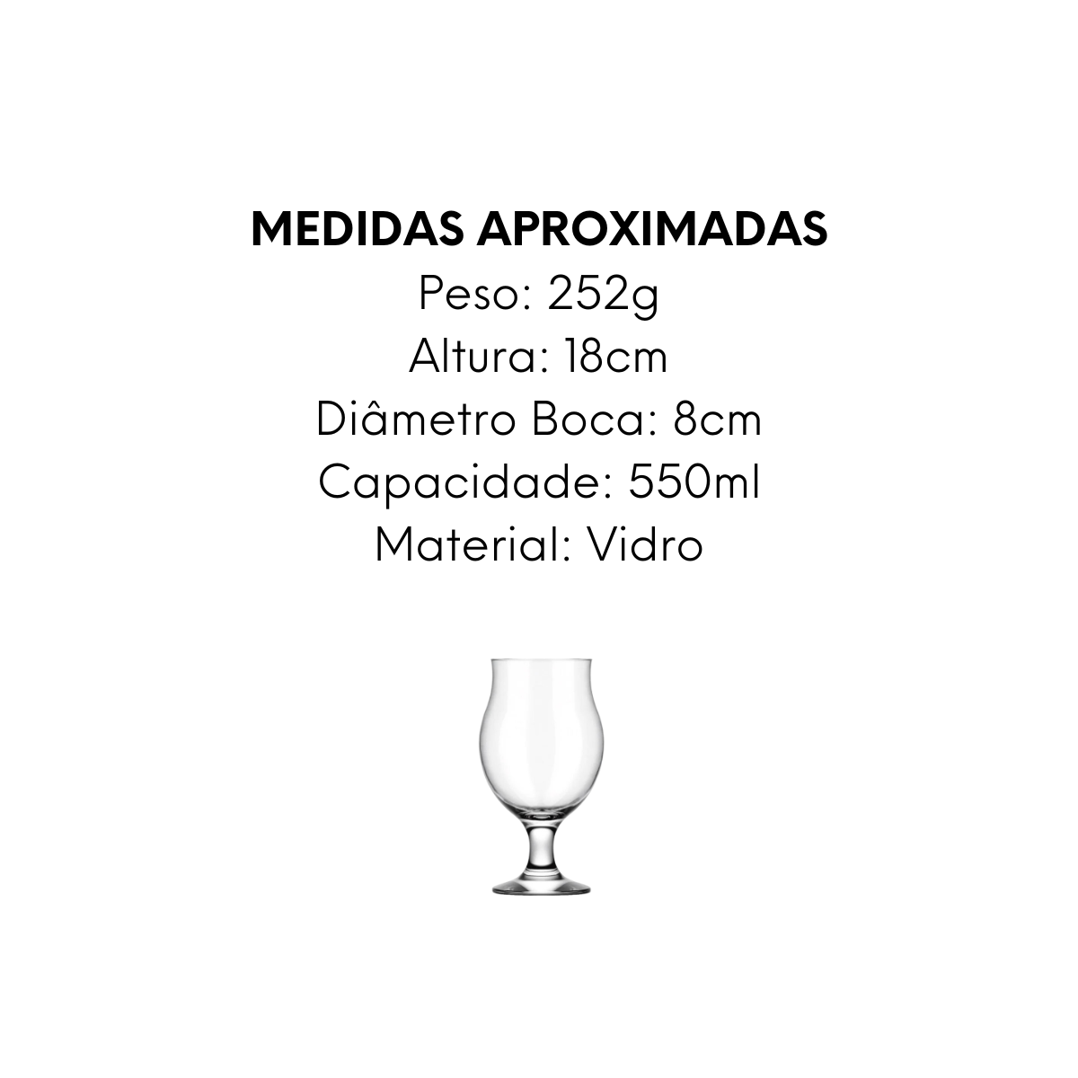 Taça Denver Nadir 550ml de Vidro - A Gourmet