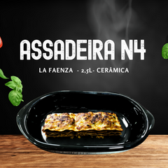 Assadeira Preta N4 de Cerâmica - A Gourmet