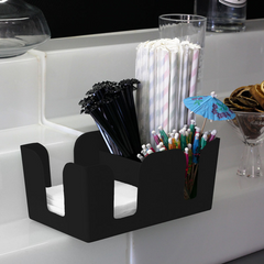 Organizador para Bar Preto em Polipropileno Plastcom