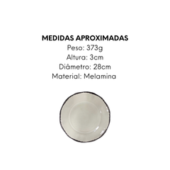 Prato Jantar Melamina Siena 28cm - A Gourmet