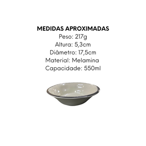 Tigela Melamina Siena 18cm - A Gourmet