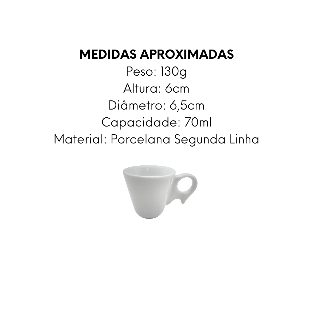 Kit 50 Xicara Café Pirâmide S/Pires Personalizado BelaVista Xicara de Café