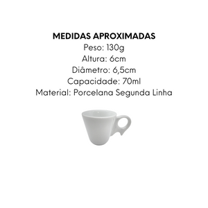 Kit 50 Xicara Café Pirâmide S/Pires Personalizado BelaVista Xicara de Café