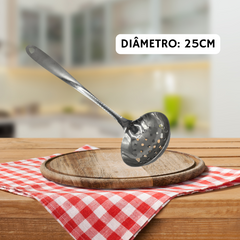 Concha Escumadeira 25cm Inox - A Gourmet