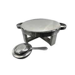 Rechaud Redondo Para Assadeiras em aço inox - A Gourmet