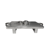 Rechaud Retangular placa de aço inox - A Gourmet