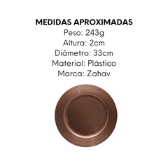 Prato Sousplat 33cm Rose Zahav