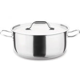 Panela Caçarola C/ Tampa Duas Alças Inox 29cm 6,5l Hercules