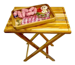 Mesa Dobrável Madeira Tabua Churrasco A Gourmet