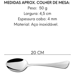 Colher de Mesa Olímpia 20 cm. Olimpia
