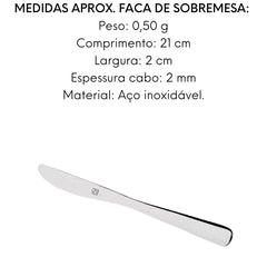 Faca de Sobremesa Olímpia 21 cm. Olimpia