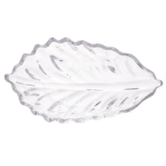 Centro De Mesa Folha Decorada Leaf Vidro 20cm Hotel Lyor