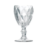 Taça Agua Transparente Diamond 260ml Vidro