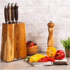 Jogo De Facas C/ Cepo Renaissance Mundial 5 Peças Hercules