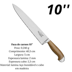 Jogo De Facas C/ Cepo Renaissance Mundial 5 Peças Hercules