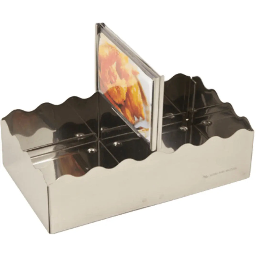 Display de Mesa com Porta Sachê em Aço Inox 9 cm. Alissan