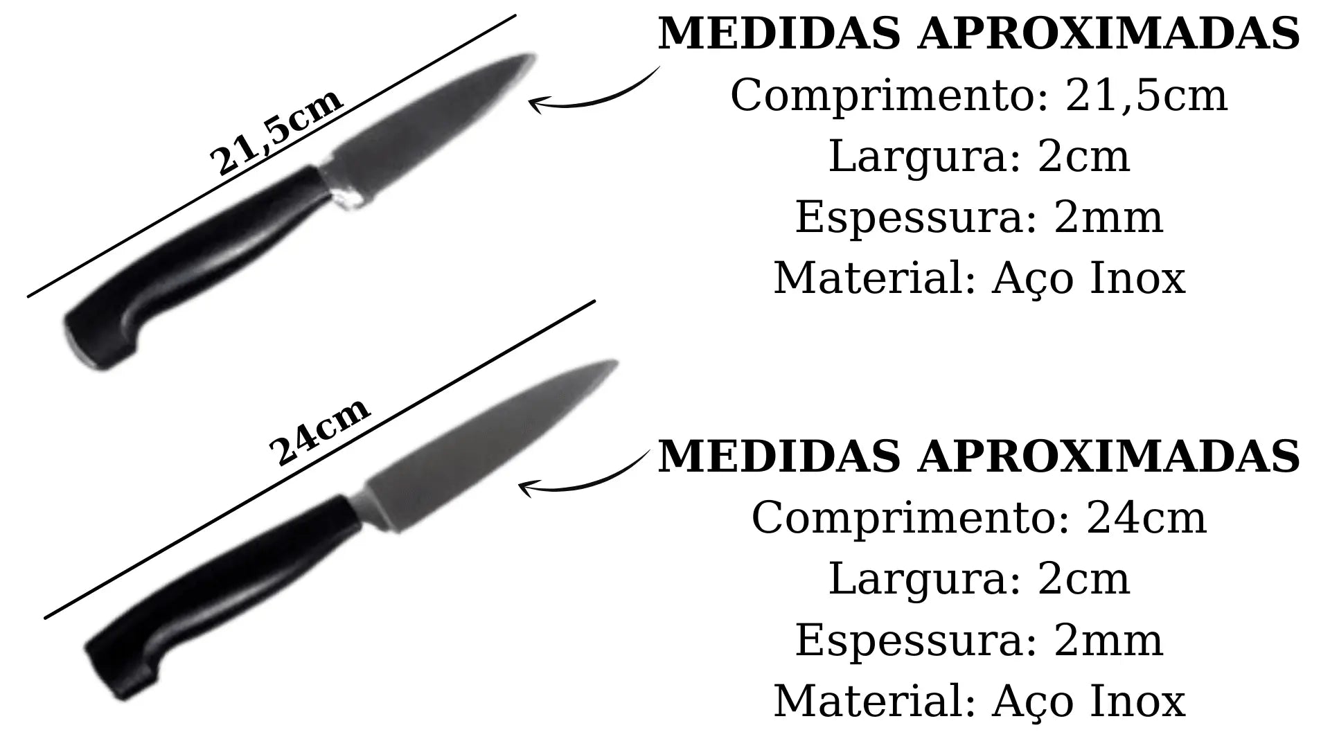 Jogo de Facas com Cepo Elegance 5 Peças Hercules
