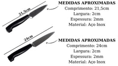 Jogo de Facas com Cepo Elegance 5 Peças Hercules