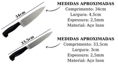 Jogo de Facas com Cepo Elegance 5 Peças Hercules