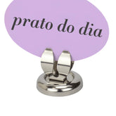 Clip para Menu ou Cartão em Aço Inox com 5 cm. Alissan
