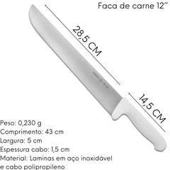 Faca De Carne 12 Master Line Mundial Profissional Hercules