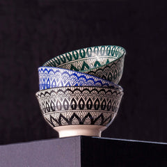 Tigela Bowl Geométrico de Porcelana 300 ML Lyor