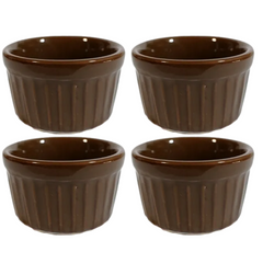 Ramekim Médio Porcelana 150 ML Marrom BelaVista